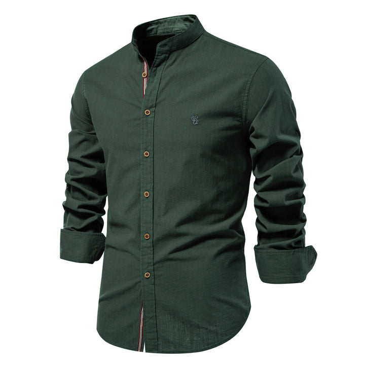 Cotton Long Sleeve Shirt for Men - Solid colour Casual Wear, High Quality