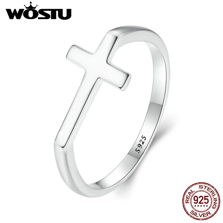 Sterling Silver Cross Ring 925 - Minimalist Daily Wear jewellery Summer 2026 Gift Idea For All jewellery Lovers