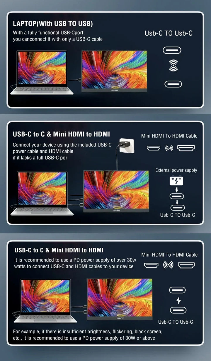 Portable Monitor 14.1 Inch Touch IPS HDR10 Second Screen