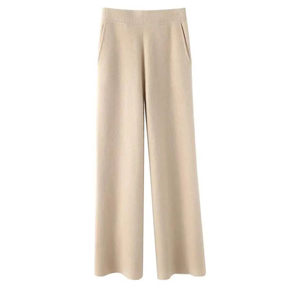 Drape High Waist Wide Leg Trousers For Women Casual Loose Fit, Autumn Winter Trousers
