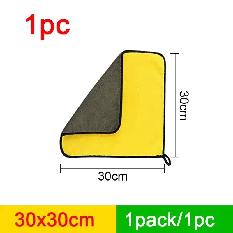 Car Microfiber Towels Double Layer Detailing Cloth Fall 2025 Soft Highly Absorbent Drying Towel