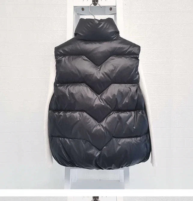 Insulating Women Vest - Loose Puffer, Polyester, Winter