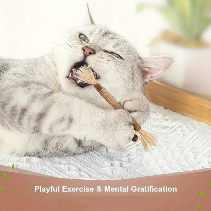 1Pc 14cm Cat Toys Silvervine Chew Stick for Kitty Teeth Cleaning Pet Supplies