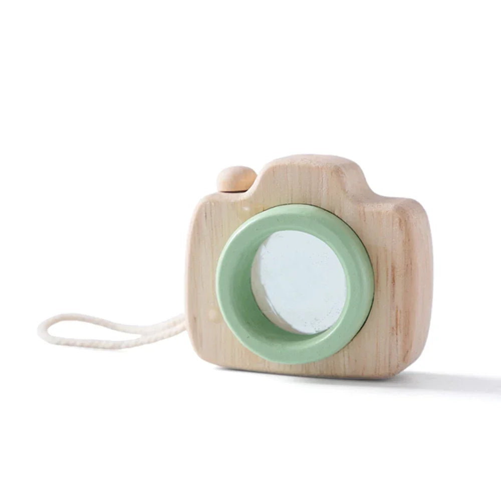 Wooden Montessori Camera Toy for Kids, BPA Free, Lightweight, Sensory Play Gift for Toddlers and Young Children