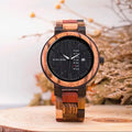Wooden Couple Watches Handmade Quartz Date Unisex Display