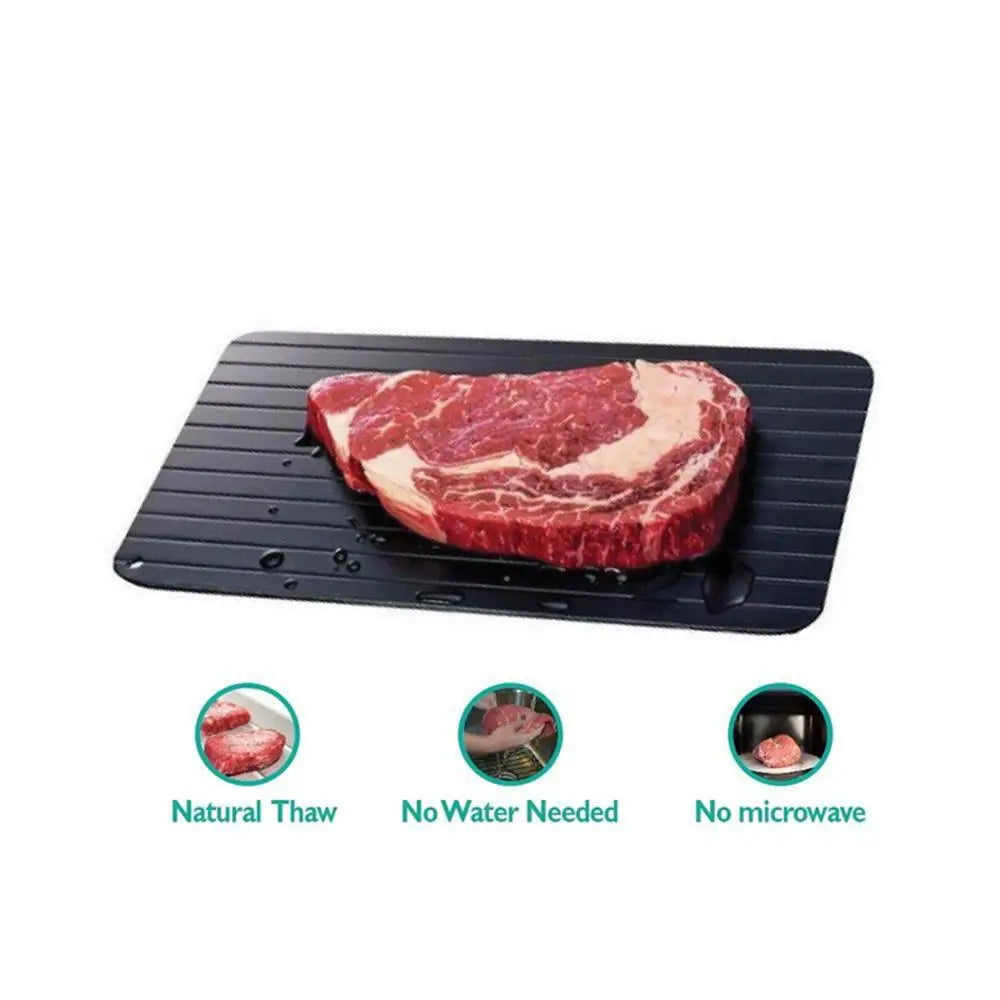 Fast Defrosting Aluminum Tray With Brush Thaw Board