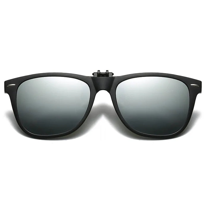 Night Vision Clip-On Sunglasses – Polarized Photochromic UV Anti-Glare Driving Goggles, Vintage Square Style, Fall 2025 Safe Driving