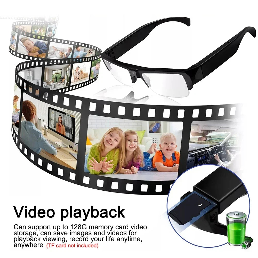 1080P Mini Camera Smart Glasses Portable Sports Glasses