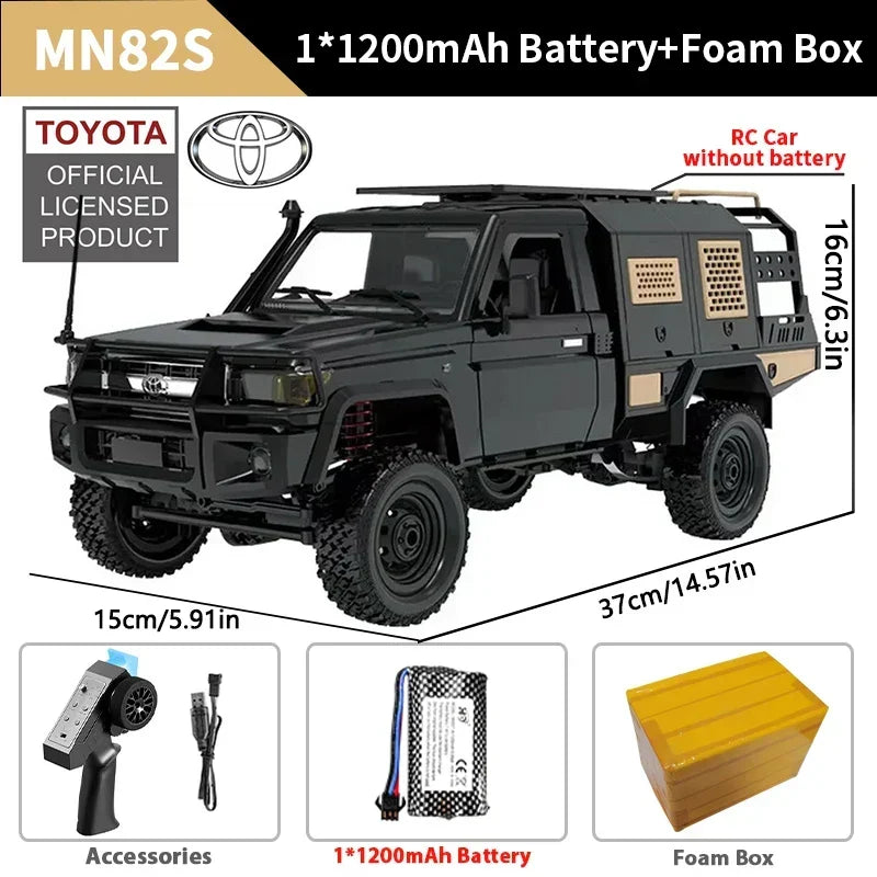 Remote Control Car 1/12 Scale 4WD Off Road RC Pickup Truck Toy For Kids Christmas Gift
