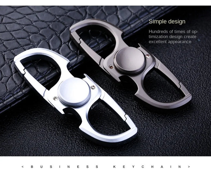 Fidget Spinner Keychain Stainless Steel EDC Gift 2025