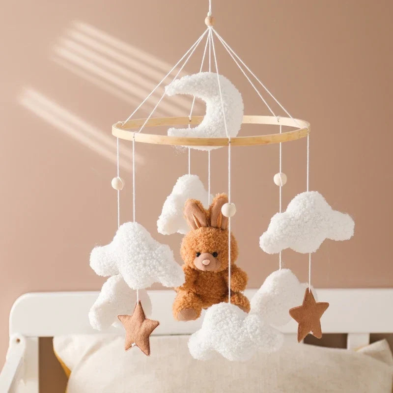 Baby Crib Mobile Wooden Nursery Newborn Sensory Toys
