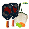 Beginner Pickleball Paddle Set with 2 Paddles and 4 Outdoor Balls for Easy Play and Fun