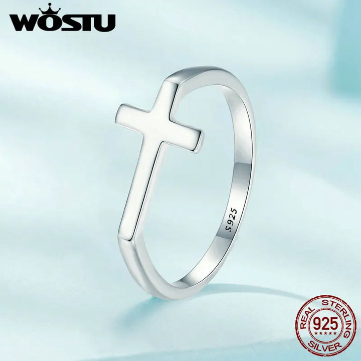 Sterling Silver Cross Ring 925 - Minimalist Daily Wear jewellery Summer 2026 Gift Idea For All jewellery Lovers