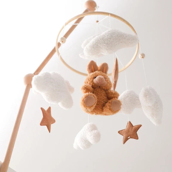 Baby Crib Mobile Wooden Nursery Newborn Sensory Toys