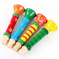 Wooden Trumpet Toy Horn Whistle - Musical Instrument for Kids, Early Educational Montessori Sound Training