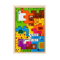 Montessori Animal Characters Wooden Transportation Puzzle Toy