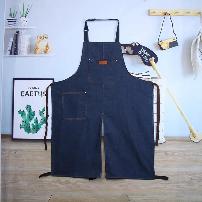 Pottery Apron Adjustable Denim Split Leg Overalls Studio Apron Fall 2025 Mud Retaining Pockets Anti Fouling