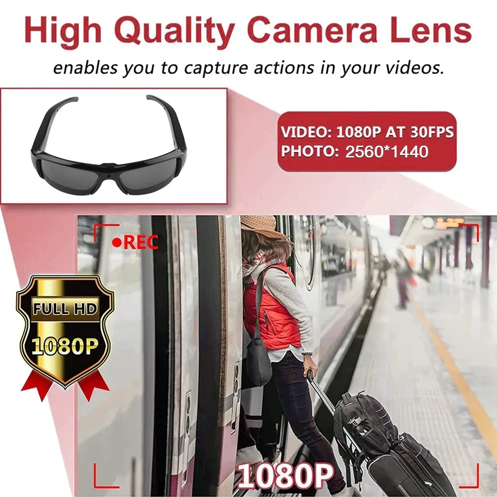 Mini Glasses Camera 1080P HD Wearable Sunglasses Video Recorder TikTok Viral Fall 2025 Hands Free Recording