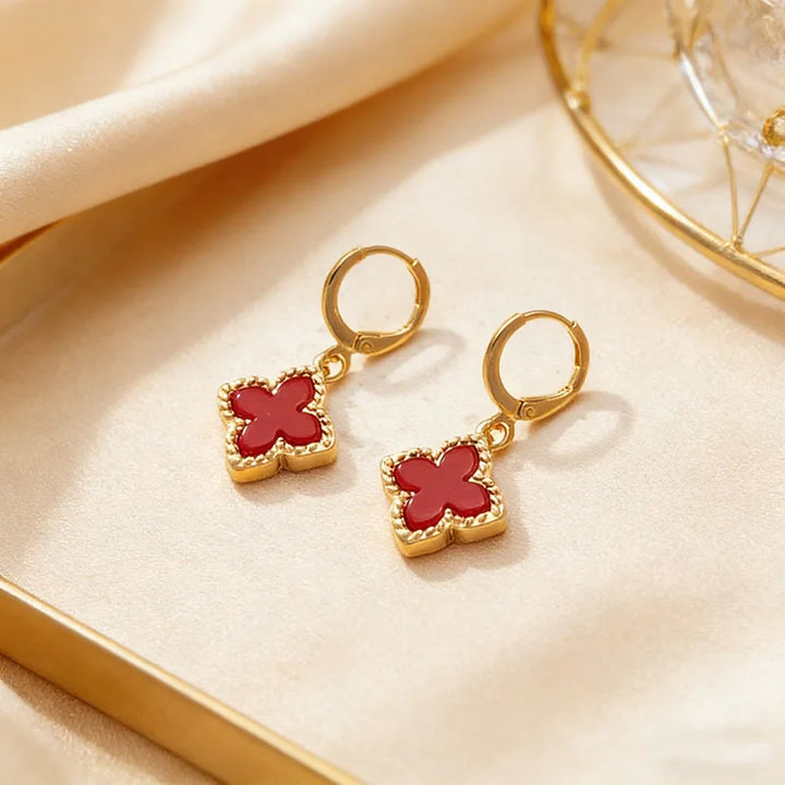 Earrings Four Leaf Clover Pendant Dangle jewellery Gift Idea Spring 2026 Trendy Party Accessory