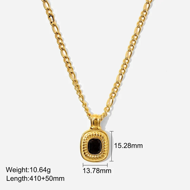 Layered Gold Tone Necklace Set With Resin Stone Pendants Boho Statement jewellery Gift Idea Fall 2026