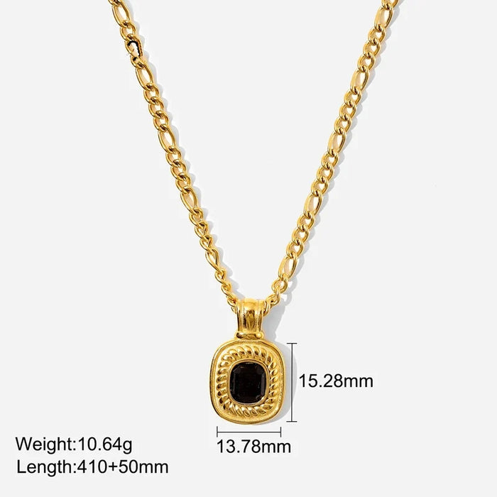 Layered Gold Tone Necklace Set With Resin Stone Pendants Boho Statement jewellery Gift Idea Fall 2026