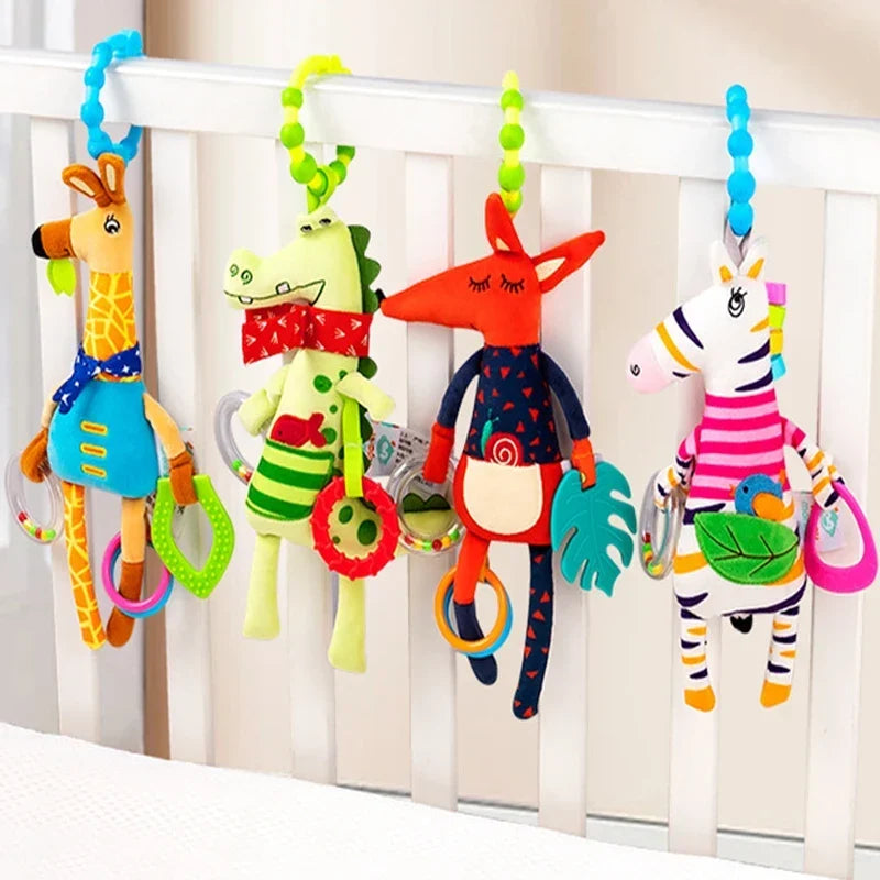 Giraffe Spiral Crib Toy Newborn Sensory Toys Rattle