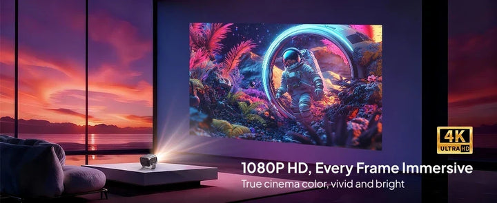 Android Projector A12 Mini 4K Ready 350 ANSI Lumens WiFi 6 Built In Speaker Back To School 2026