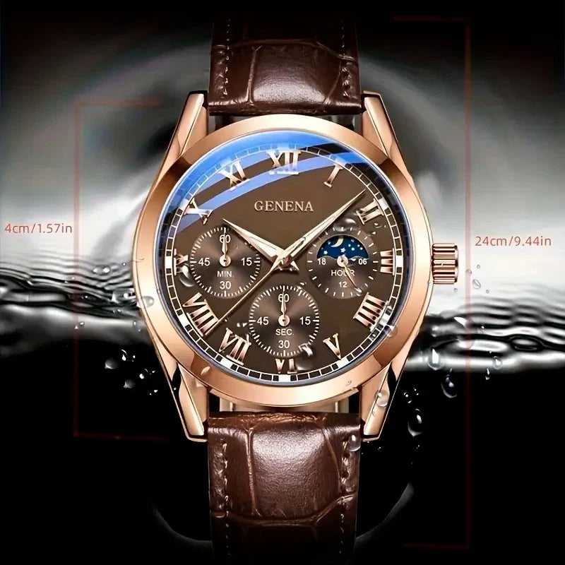 Quartz Watch Leather Strap Dress Casual Fall 2025 Business