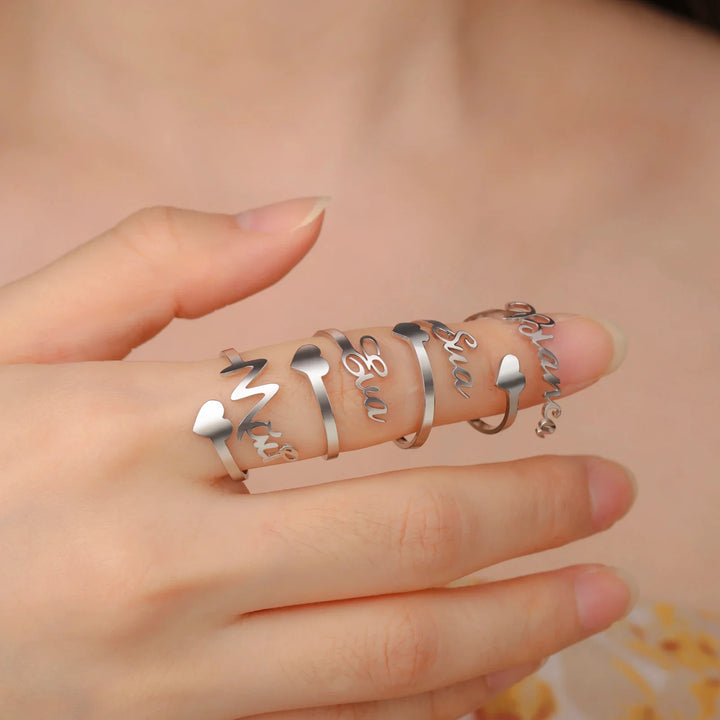 Name Ring Custom Double First Names jewellery For Couples Personalized Gift TikTok Viral Fall 2026