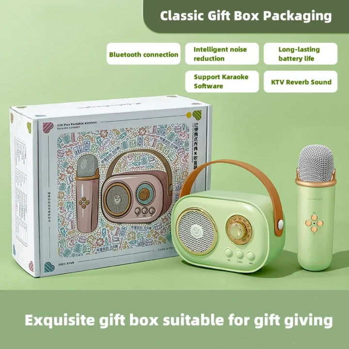 Karaoke Portable Bluetooth Speaker With Microphone Mini FM Radio Back To School 2025 Gift Idea