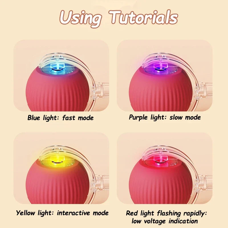 Automatic Rolling Ball Cat Toy - Interactive Mouse Imitation for Cat Training