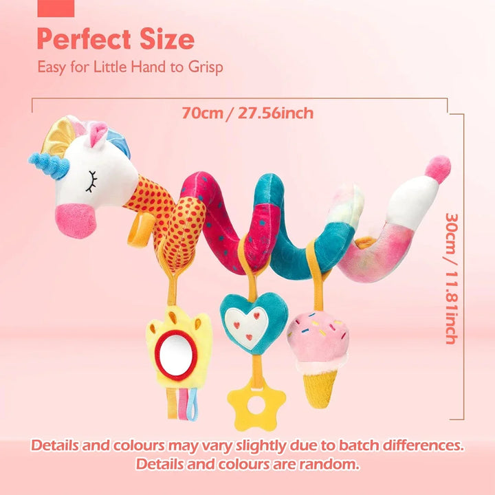 Soft Giraffe Baby Rattle Hanging Plush Newborn Sensory Toys