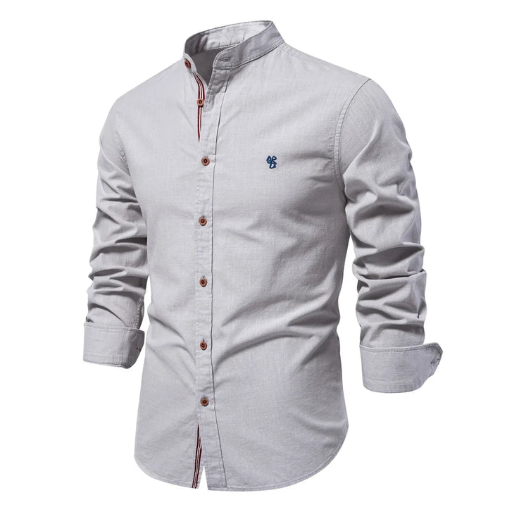 Cotton Long Sleeve Shirt for Men - Solid colour Casual Wear, High Quality
