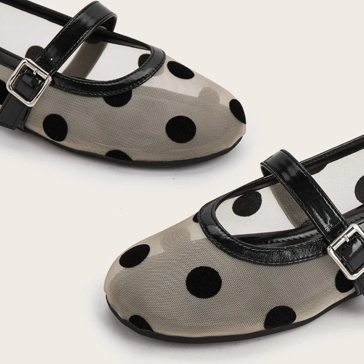 Breathable Women Mary Jane Flats - Round Toe Mesh, Casual