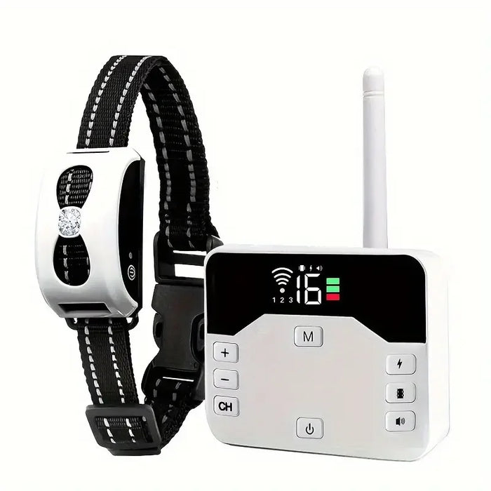 Pets Wireless Electronic Fence - IP65 Waterproof Rechargeable Remote Control Training Collar