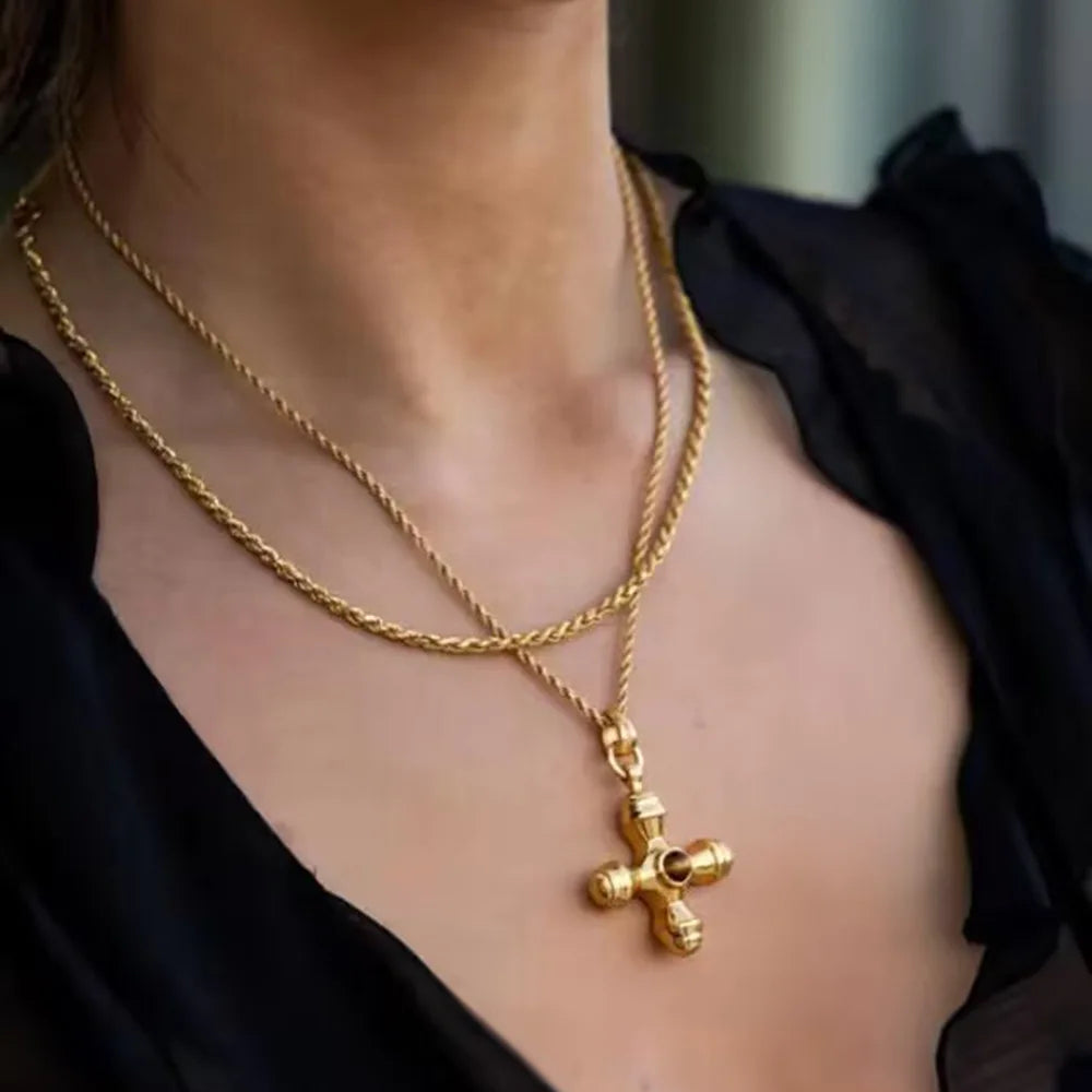 Layered Gold Tone Necklace Set With Resin Stone Pendants Boho Statement jewellery Gift Idea Fall 2026