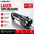 LAOLAU 2-in-1 Laser Tape Measure 5M/16FT – Type-C Rechargeable Class II Laser Auto-Lock Tool 2026