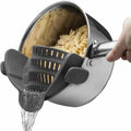 Adjustable Clip On Pot Strainer - 1pc Kitchen Strainer for Pans and Bowls