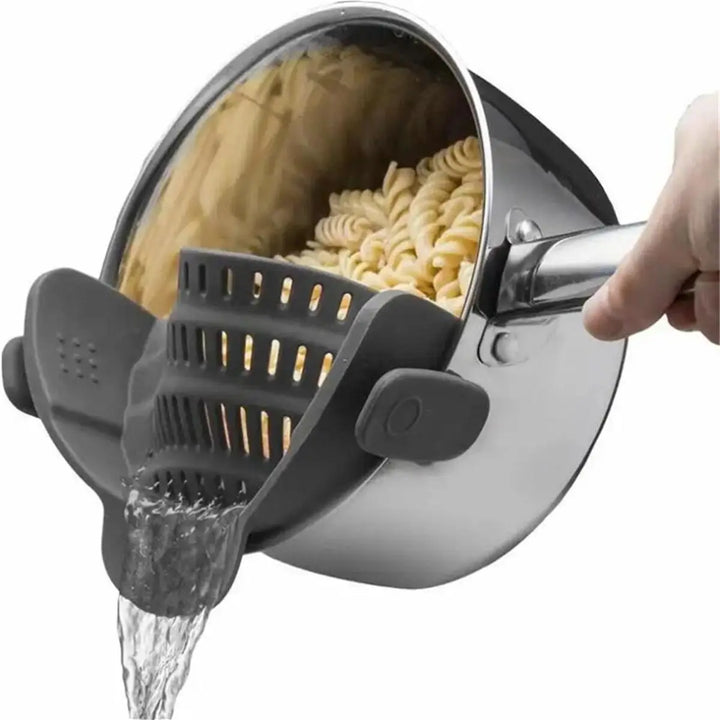 Adjustable Clip On Pot Strainer - 1pc Kitchen Strainer for Pans and Bowls