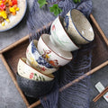 Ceramic 4.5 Inch Japanese Rice Bowl Retro Home Tableware