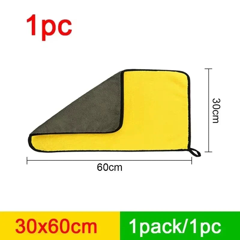 Car Microfiber Towels Double Layer Detailing Cloth Fall 2025 Soft Highly Absorbent Drying Towel