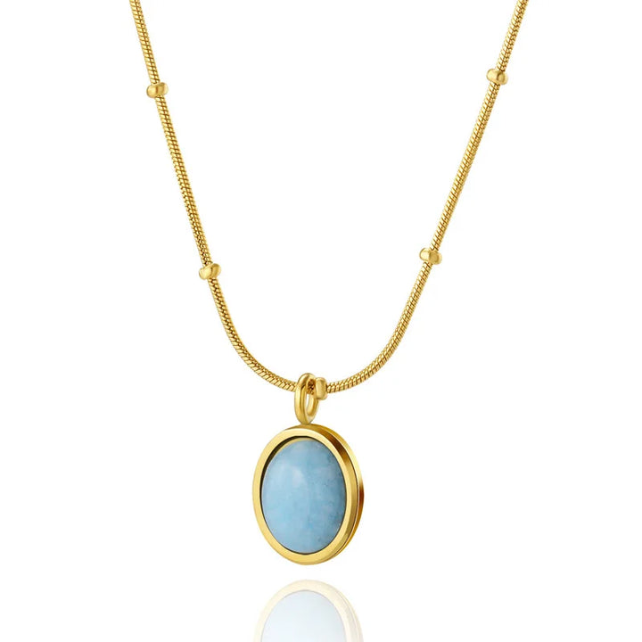 Layered Gold Tone Necklace Set With Resin Stone Pendants Boho Statement jewellery Gift Idea Fall 2026