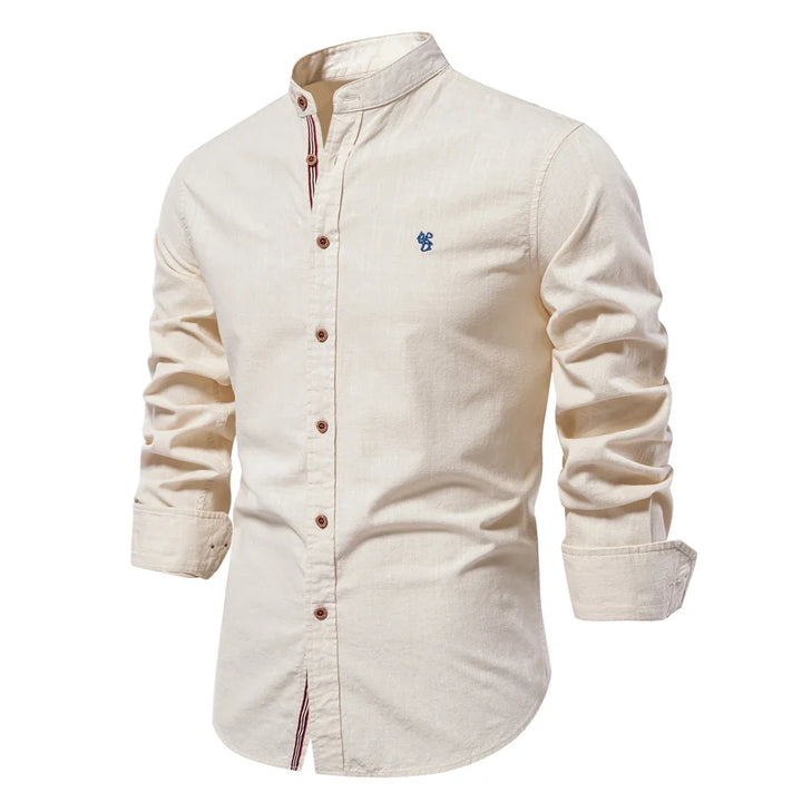 Cotton Long Sleeve Shirt for Men - Solid colour Casual Wear, High Quality