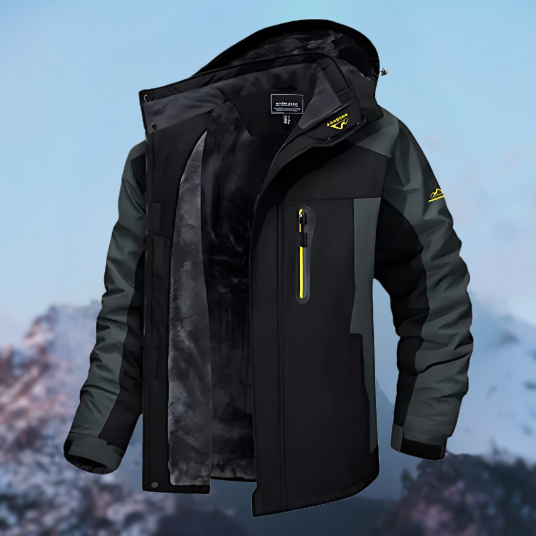 Waterproof Men’s Winter Jacket - Hooded, Insulated Cold