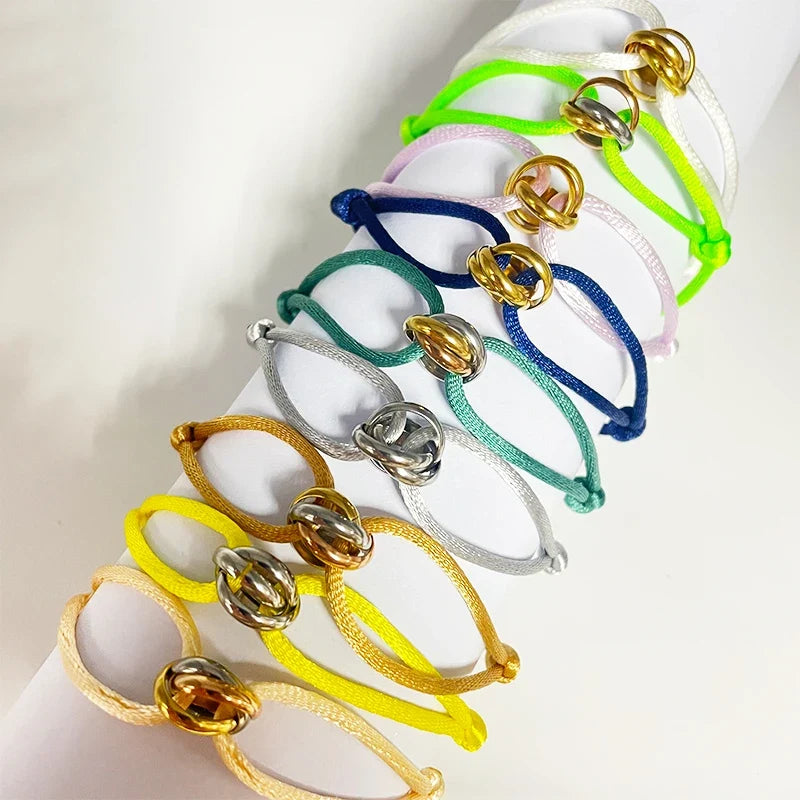 Bracelet Rope Chain Wrap Bracelet Adjustable Unisex jewellery 3 Metal Buckle Fall 2026 Trend Gift