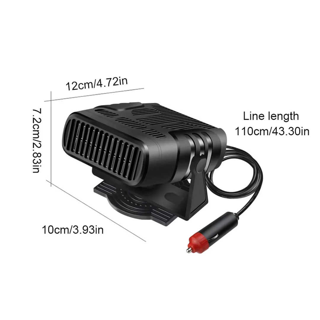 Car Defogger 2 In 1 Defroster And Heater 12V 24V 360 Degree Rotating Nozzle Winter 2025 Safe Driving