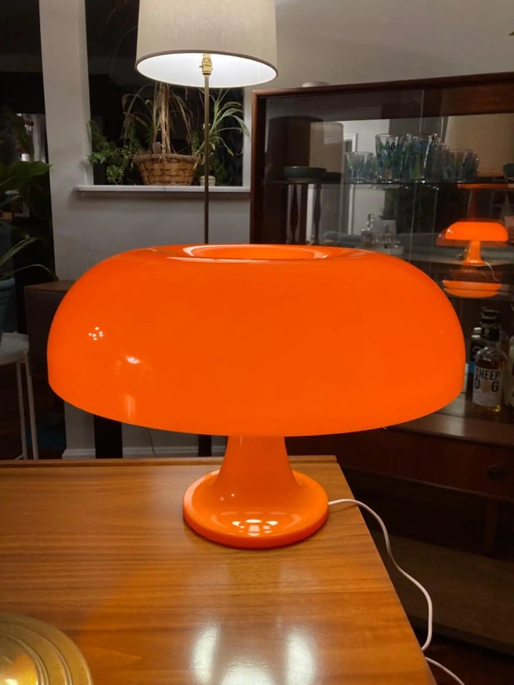 Japandi LED Mushroom Table Lamp Ivory Minimalist Bedside Lighting