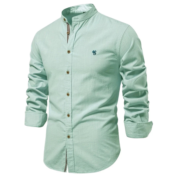 Cotton Long Sleeve Shirt for Men - Solid colour Casual Wear, High Quality