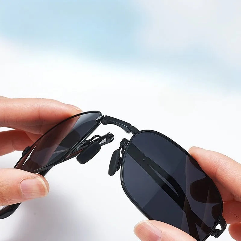 Polarized Folding Sunglasses 2 Pack Dual Use Driving Day Night colour Changing Square Frame Spring 2026 Trend