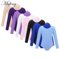 Soft, Durable Girls' Leotard - Long Sleeve, Polyamide, Elastane, Polyester, Dance Class